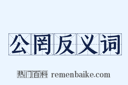 公罔反义词是什么意思的图片